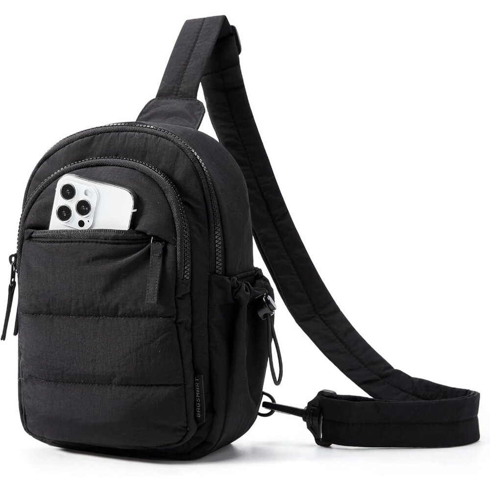 〽️Women Black Puffer Crossbody Hobo Fanny Packs Travel Hiking Small Sling Bag